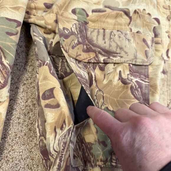 Vtg 10x Advantage Jacket Mens XL Brown Hunting Lined Camouflage Made in USA - Picture 7 of 14